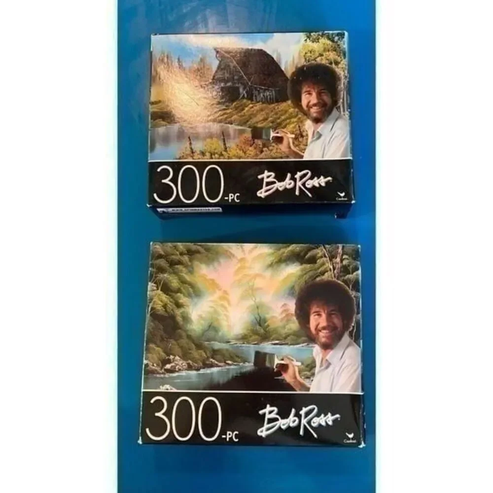 2 Bob Ross 300 piece puzzles 14 x 11